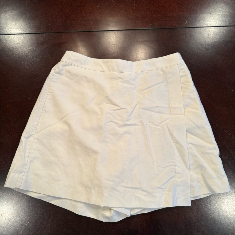Uniqlo Off-White Linen Blend Skort